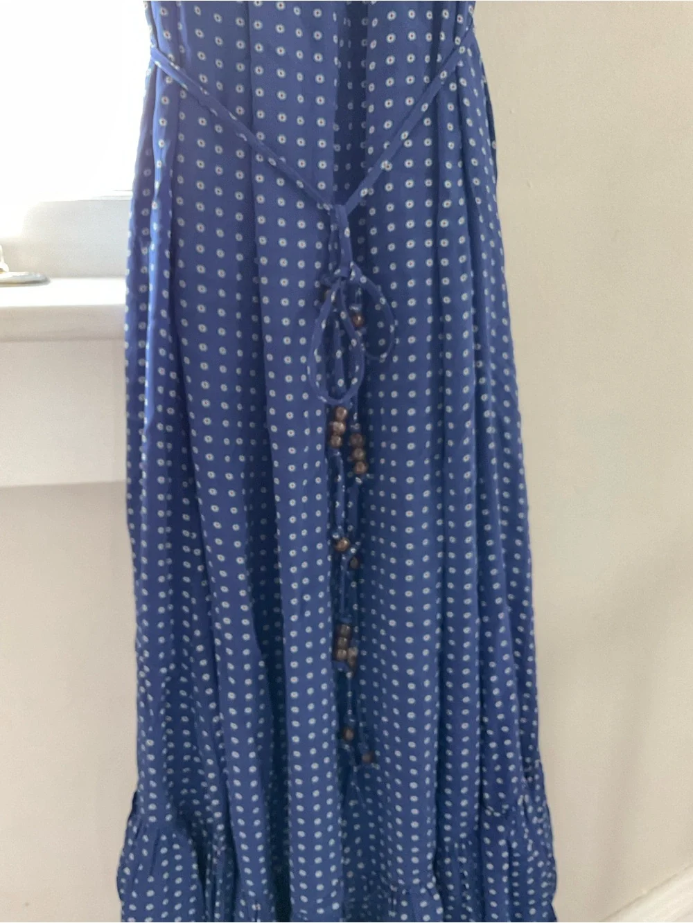 J. Crew caspia navy patterned maxi dress XXL